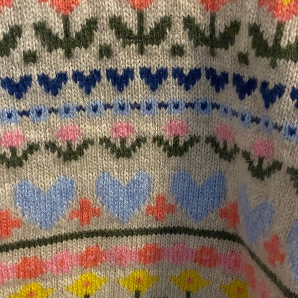 Boden Floral/Heart Fair Isle Women's Cardigan - Picture 3 of 5